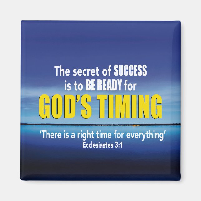Íman GODS TIMING Success Christian (Frente)