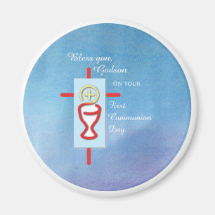Íman Godson, primeiro comunhão santamente, azul