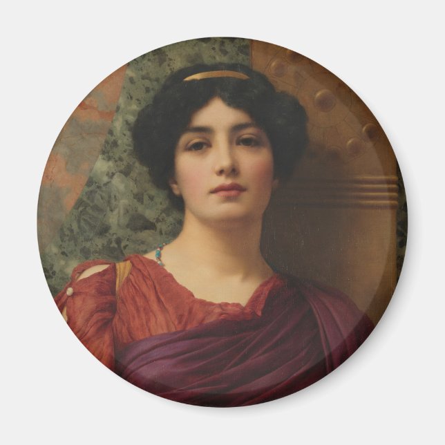 Íman Godward Contemplation CC0627 Round Art Magnet (Frente)