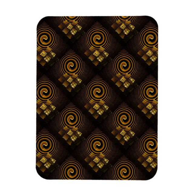 Íman Gold Modern Boho Elegant Abstract Art Pattern #502 (Vertical)