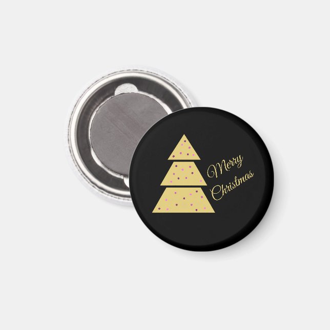 Íman Golden Christmas Tree Magnet (Front/Back)