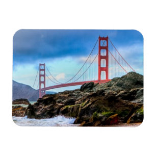 Íman Golden gate bridge no por do sol