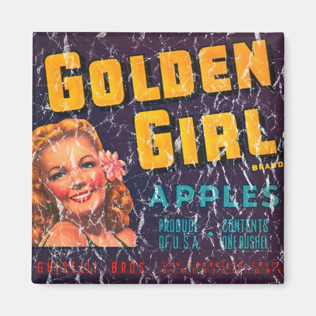 Íman Golden Girl Apples- distressed (Frente)