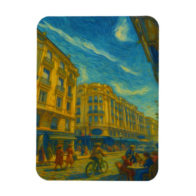 Íman Golden Mediterranean City Vibes – Vibrant Urban Ar (Vertical)