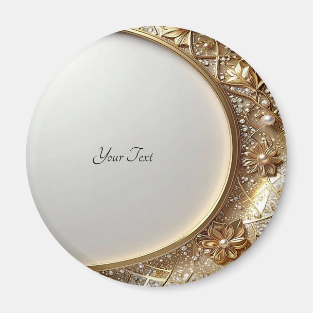 Íman Golden Ornate Frame Magnet (Frente)