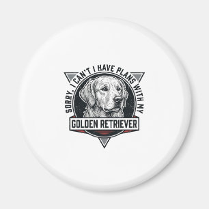 Íman Golden Retriever Desculpe Tenho Planos Amante de C