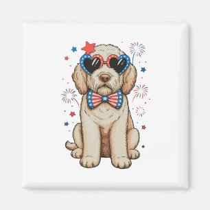 Íman Goldendoodle Cão 250º Aniversário Patriótico