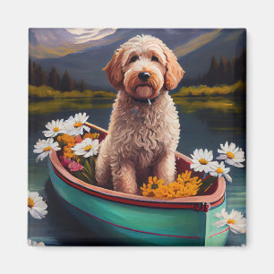 Íman Goldendoodle em uma Pagaia: Uma Aventura Cênica