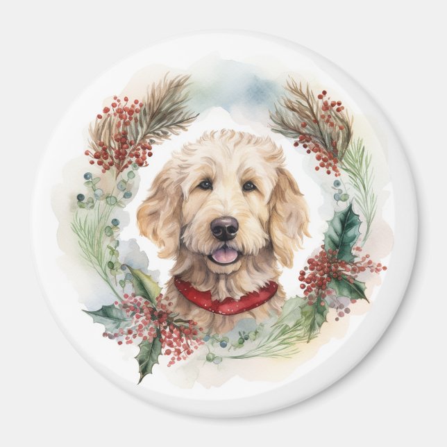 Íman Goldendoodle Festivo Fúria Fúria Fúria Fúria Fúria (Frente)