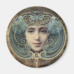 Íman Goldenem Grund do auf de Fächer por Louis Welden