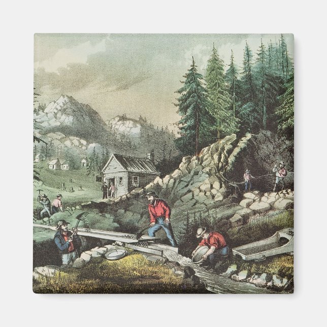 Íman Goldmining na Califórnia, 1871 (Frente)