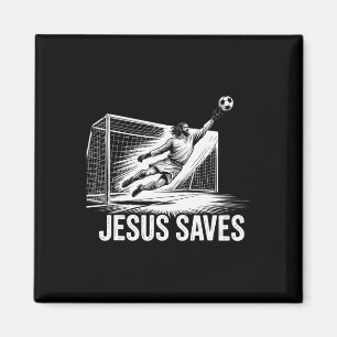 Íman Goleiro de Futebol Jesus Salva Cristão