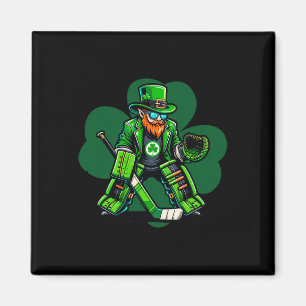 Íman Goleiro de Hóquei Dia de São Patrício Trevo Irland