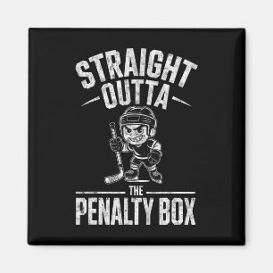 Íman Goleiro de Hóquei no Gelo Menino Straight Outta Th