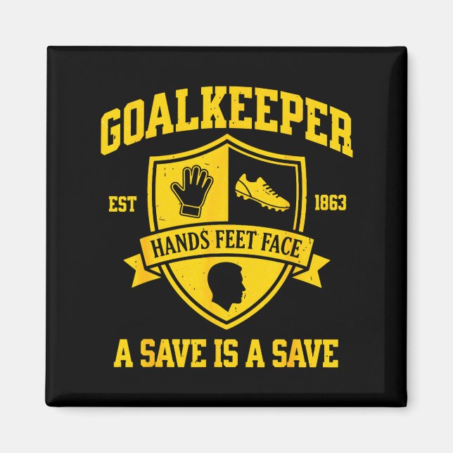 Íman Goleiro Engraçado Futebol Goleiro Guarda Retro Var (Frente)