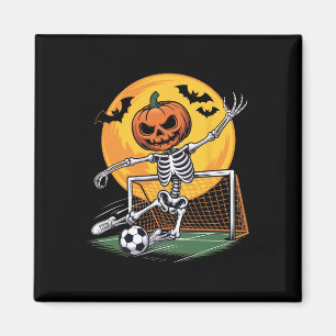 Íman Goleiro Esqueleto Abóbora Futebol Halloween Assust