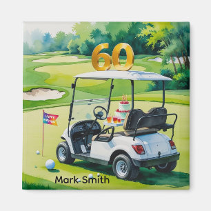 Íman Golf 60º Aniversário com Carrinho de Golfe em colo