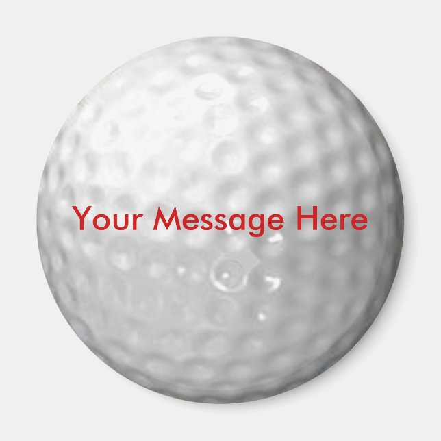 Íman Golf Ball Magnet - adicione sua mensagem (Frente)