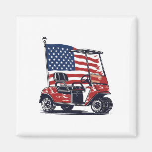 Íman Golf Cart American Flag 4 De Julho Esporte Patriot