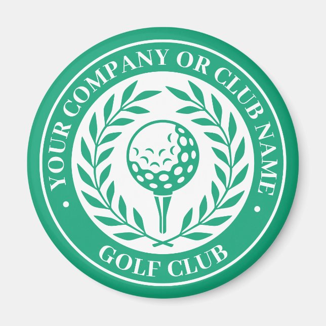 Íman Golf Clássico - Nome Personalizado Verde (Frente)
