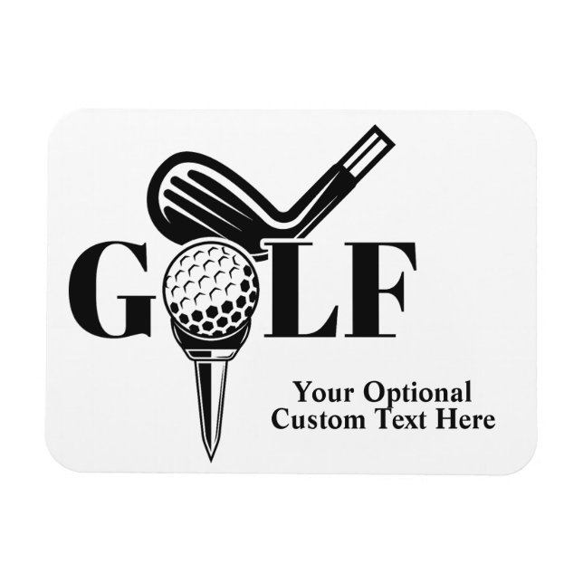 Íman Golf de Texto Personalizado (Horizontal)