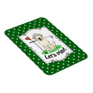 Íman Golf Golfing Yellow Lab Labrador Retriever Dog