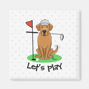 Íman Golf Yellow Labrador Retriever (yel 5) Cão - Cute