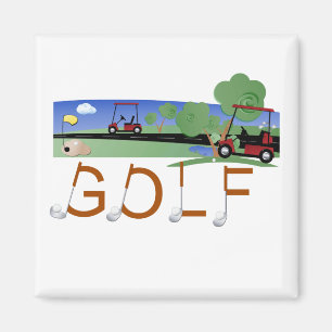 Íman Golfe com o camiseta e os presentes dos carros de