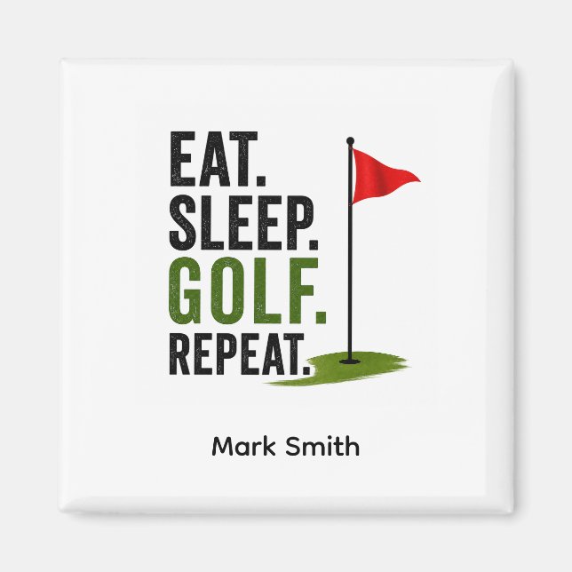 Íman Golfe Comer Dormir Golfe Repetir (Frente)