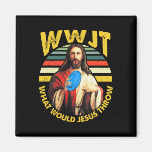 Íman Golfe de Disco O Que Jesus Jogaria Golfe de Frisbe