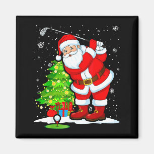 Íman Golfe de Natal Papai Noel Golfista Natal Divertido