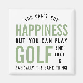 Íman Golfe é Felicidade Engraçada Golf Lover Presente