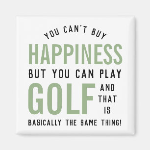 Íman Golfe é Felicidade Engraçada Golf Lover Presente