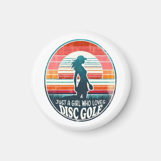 Íman Golfe em Disco das Mulheres - Mulher de Golfe Fris (Frente)