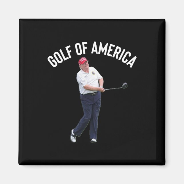 Íman Golfe Engraçado Da América Donald Trump Pun (Frente)