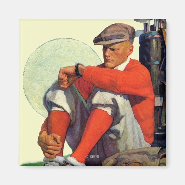 Íman Golfer Manteve Esperando (Frente)