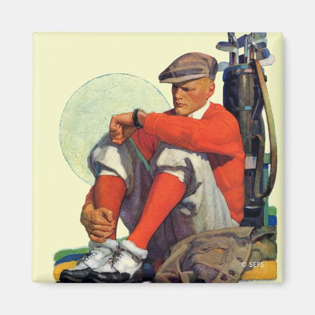 Íman Golfer Manteve Esperando (Frente)