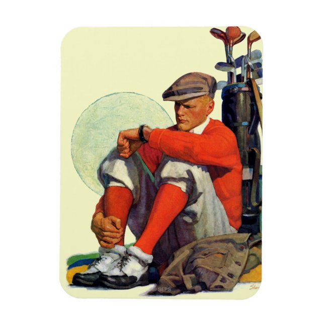 Íman Golfer Manteve Esperando (Vertical)