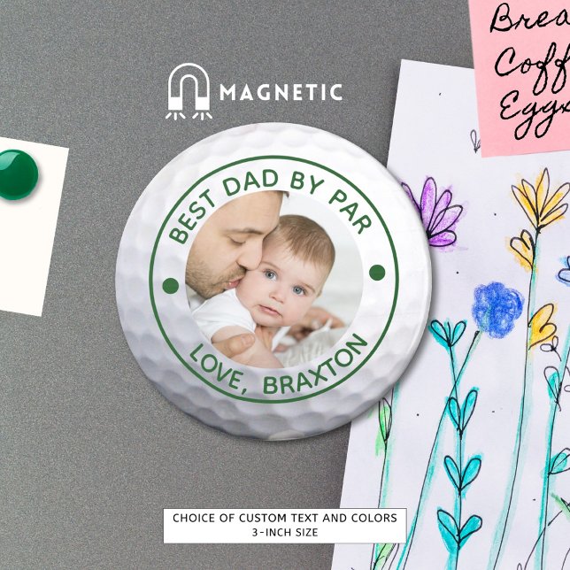 Íman Golfer MELHOR PAI POR Foto PAR Personalizada (Criador carregado)