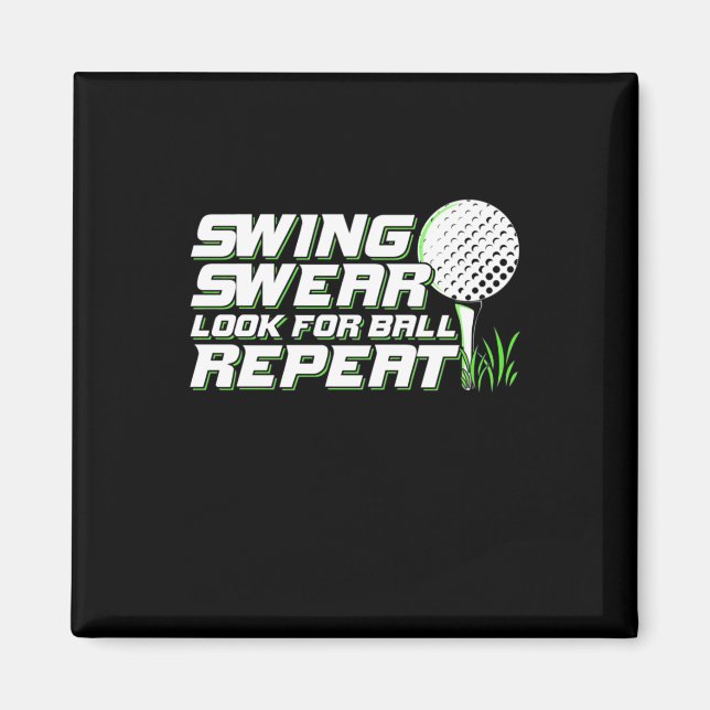 Íman Golfer Swing Sweat Procura Bola (Frente)