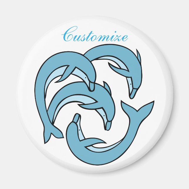 Íman Golfinhos Azuis circulando Thunder_Cove (Frente)