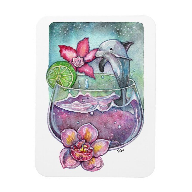 Íman Golfinhos e Orquídeas (Vertical)