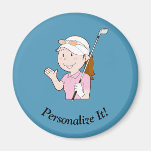 Íman Golfista feminino