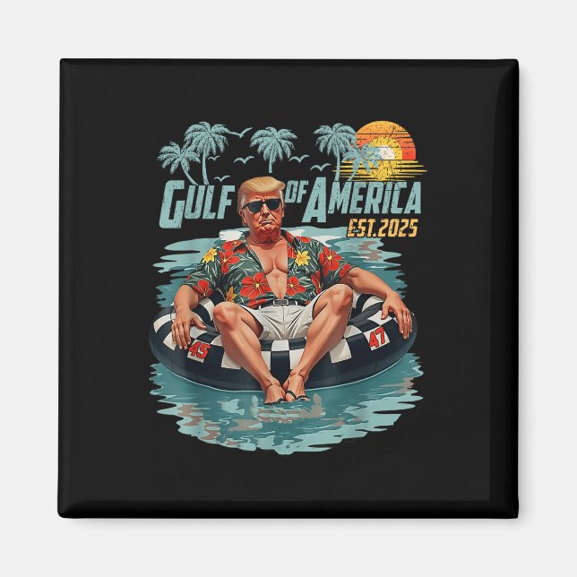 Íman Golfo Da América Dos Eua Leste 2025 Bandeira Ameri (Frente)