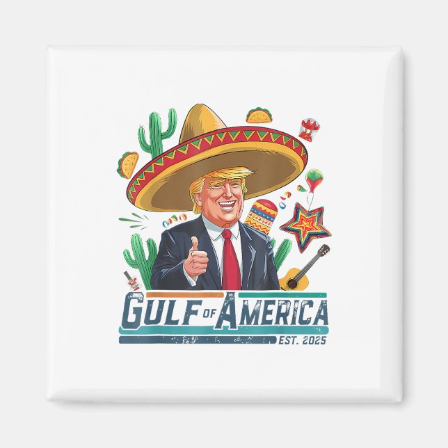 Íman Golfo Da América Dos Eua, Leste 2025 Cinco De Mayo (Frente)