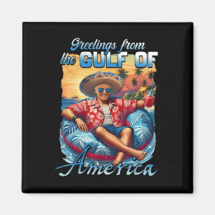 Íman Golfo Da América Dos Eua Trump Saudação Do Patrio