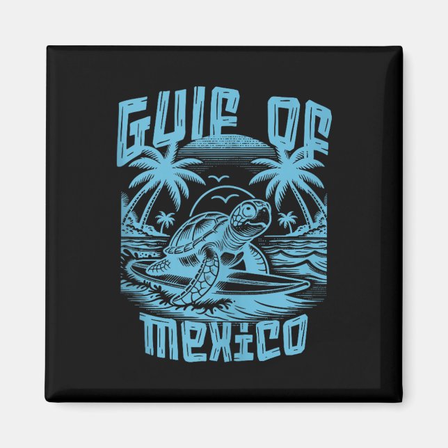 Íman Golfo De Retro-Verão Do México (Frente)