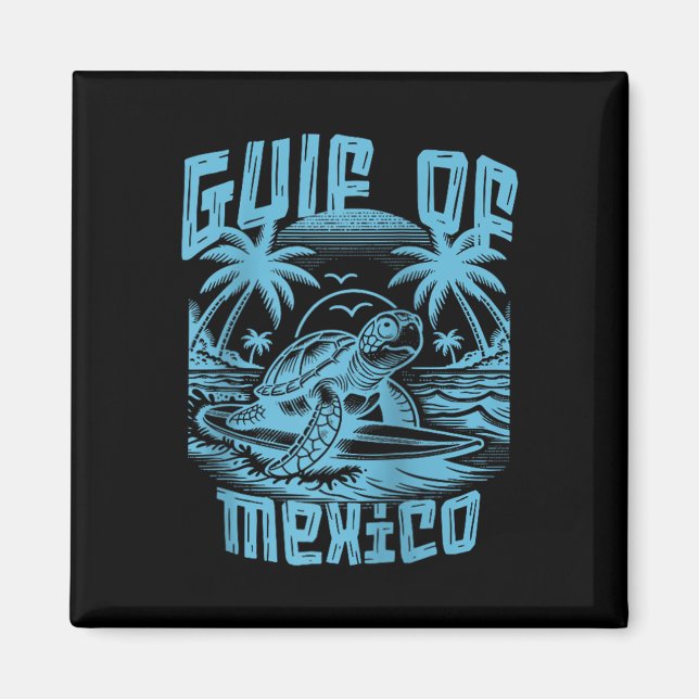 Íman Golfo De Retro-Verão Do México (Frente)