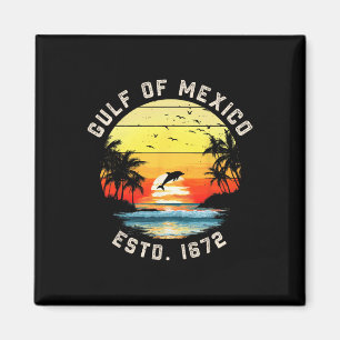 Íman Golfo de Vintage Beach Est 1672 Retro Sun Mens Wom