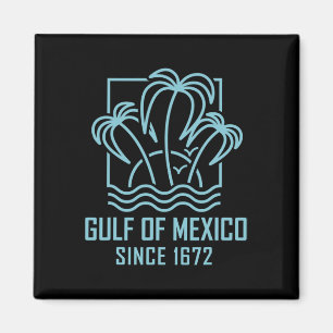 Íman Golfo Do México Desde 1672 Retro Vintage Sunset